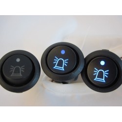 Comutator rotund Pornit/Oprit 12V cu dubla iluminare - Indicator lampa spate LED si indicator functionare Comutator rotund Pornit/Oprit 12V cu dubla iluminare - Indicator lampa spate LED si indicator functionare
